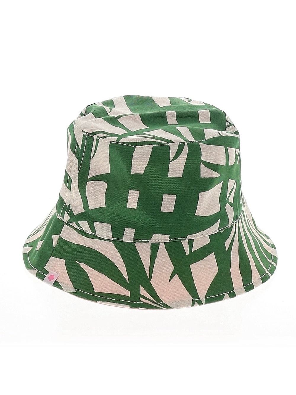 kate spade Green and Cream Printed Canvas Bucket Hat